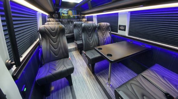 bellevue 18 passenger sprinter van interior