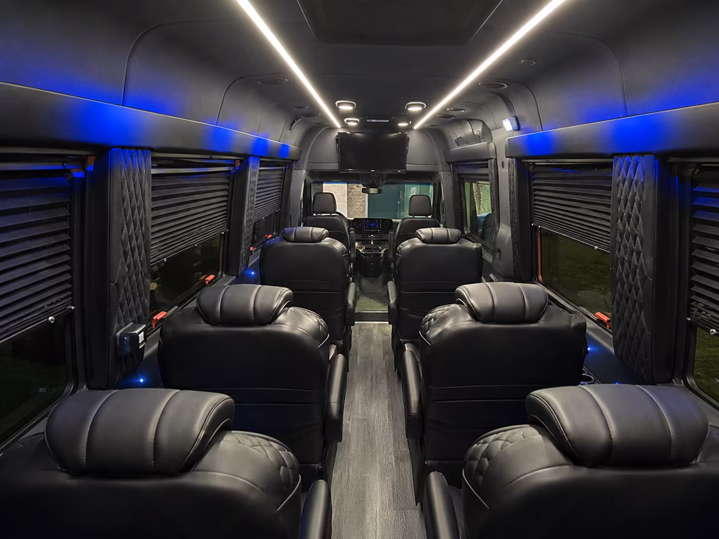 bellevue 18 passenger sprinter van inside